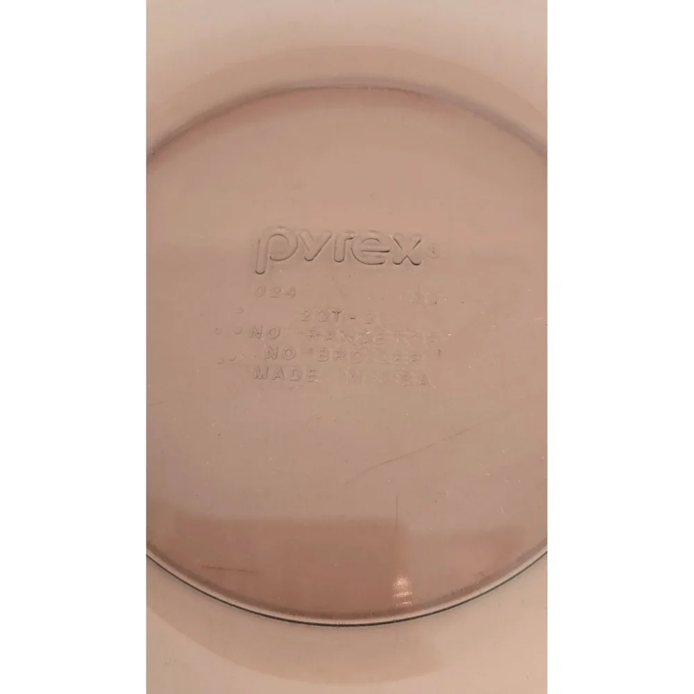 Pyrex Visions Cranberry Glass Casserole Dish with Lid 2QT Round 90s Cookware